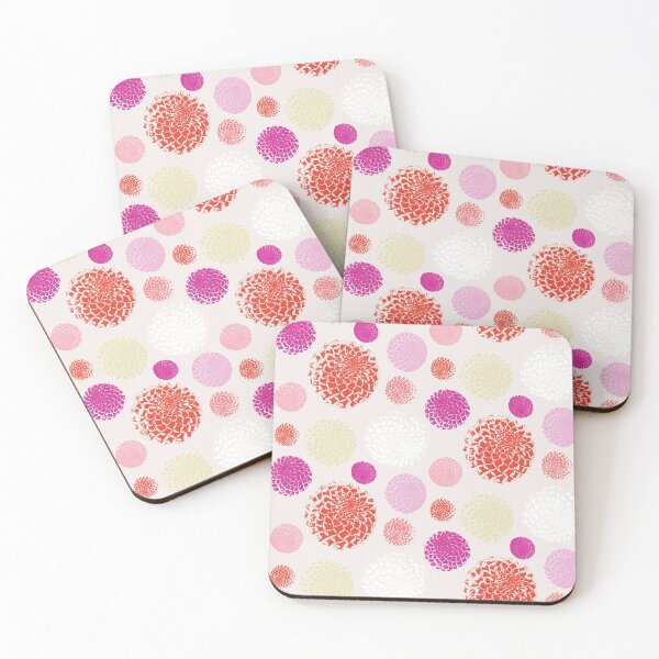 Item preview, Dahlia Zinnia Chrysanthemum and Lilliput floral tropics pattern neutral designed and sold by Melanie-Palmer.