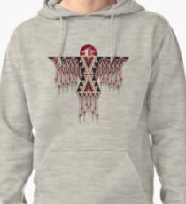 Red Native American Southwest-Style Thunderbird Pullover Hoodie