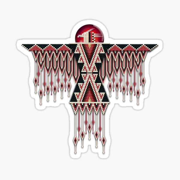 Item preview, Red Native American Southwest-Style Thunderbird designed and sold by Naumaddic Arts.
