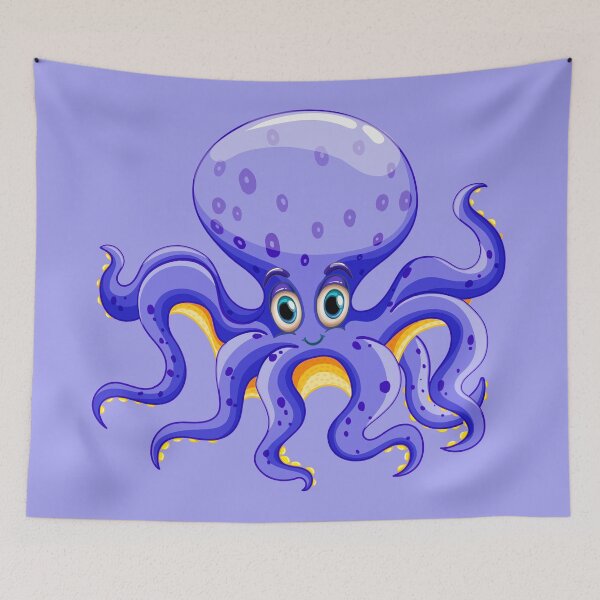 Item preview, Cute purple octopus illustration designed and sold by HamozStore.