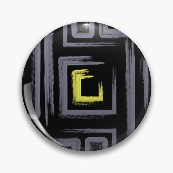 Item preview, Yellow and Black Geometric Pattern, Lines and Repeating Squares designed and sold by Kendall Anderson.