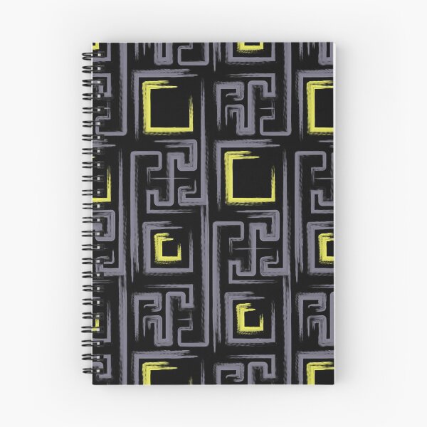 Item preview, Yellow and Black Geometric Pattern, Lines and Repeating Squares designed and sold by Kendall Anderson.