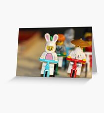 Bicycle Ride with the Easter Bunny and Friends Greeting Card