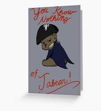 Tarjeta de felicitación No sabes nada de Jabear