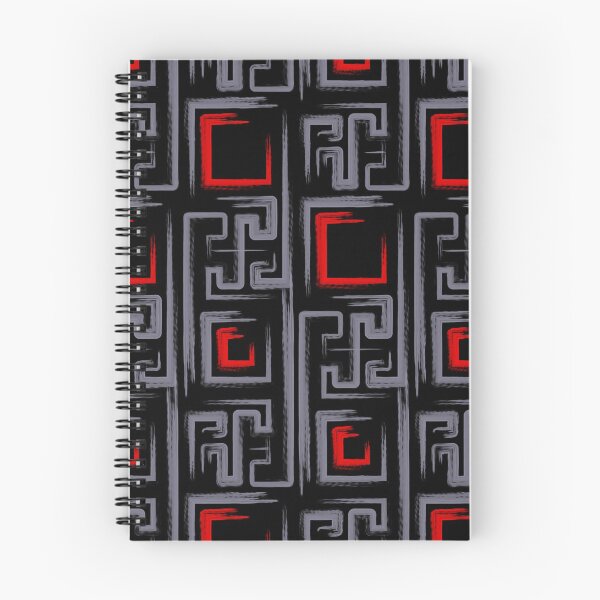 Item preview, Red and Black Geometric Pattern, Lines and Repeating Squares designed and sold by Kendall Anderson.