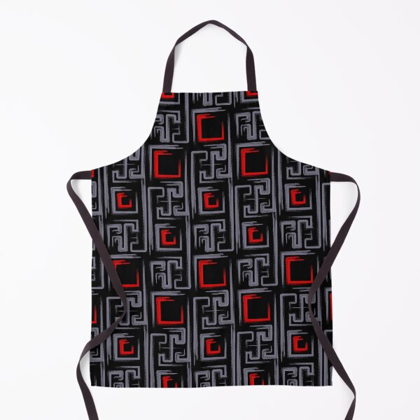 Item preview, Red and Black Geometric Pattern, Lines and Repeating Squares designed and sold by Kendall Anderson.