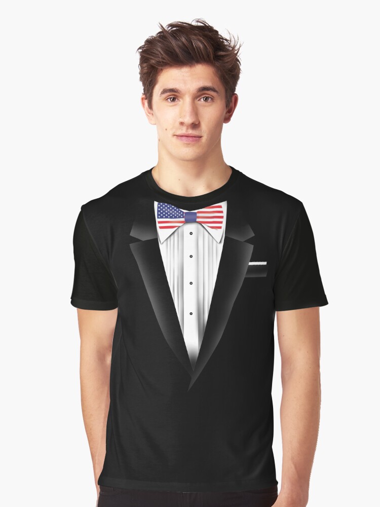 Funny tuxedo costume with rose and red tie Halloween Gift Essential T-Shirt  by Jelisandie