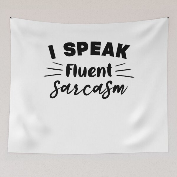 Item preview,   I Speak Fluent Sarcasm, Sarcastic tee, Cute Sassy Unisex tee, Funny Graphic Tee designed and sold by NewDayDesigns.