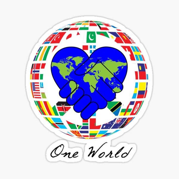 Item preview, One World  - Work Together in Peace  designed and sold by 321Outright.