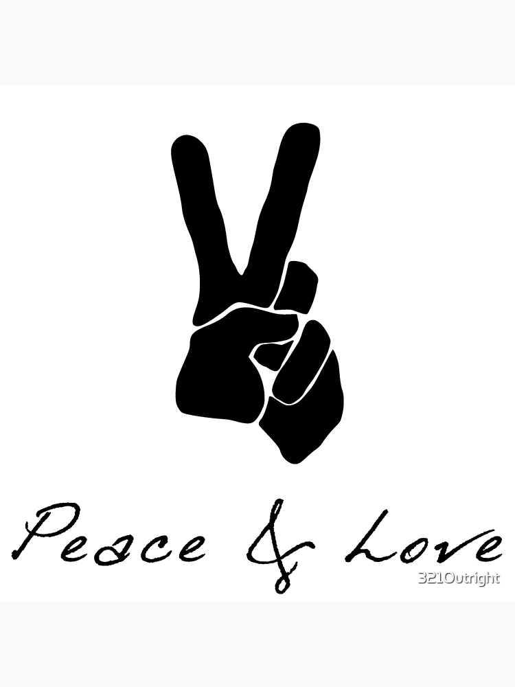 Peace & Love - Peace Sign Victory Hand Signal 