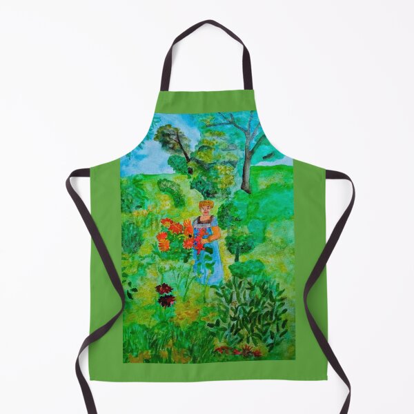 Item preview, Garden with mystery woman designed and sold by MartaTerkiewicz.