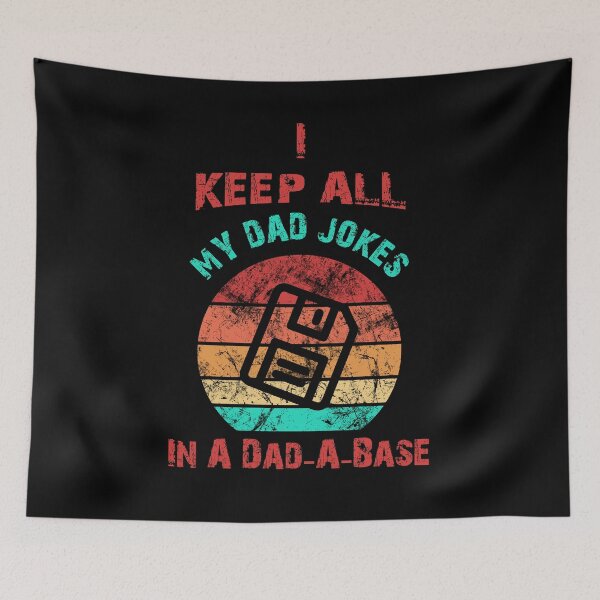 Item preview, I Keep All My Dad Jokes In A Dad-A-Base FUNNY Vintage  DAD TEES designed and sold by Easy-Logo.