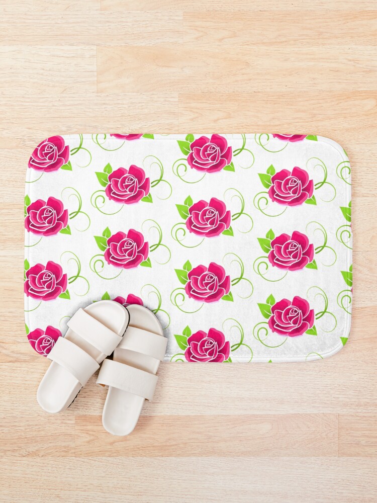 "Rose pattern" Bath Mat for Sale by EZfashion Redbubble
