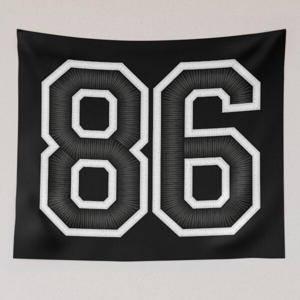Item preview, 86 Black Jersey Sports Number eighty-six Football 86 designed and sold by elhefe.