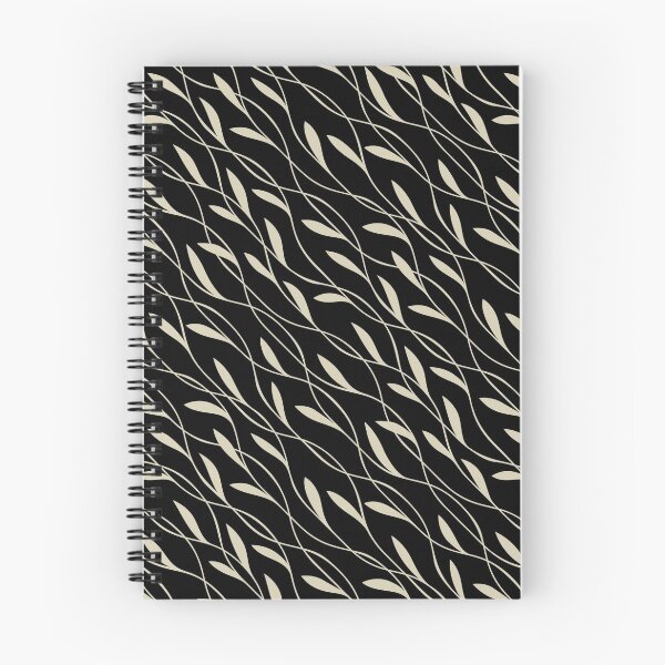 Item preview, Flowing Leaves Pattern in Black and Beige designed and sold by meggydesigns.