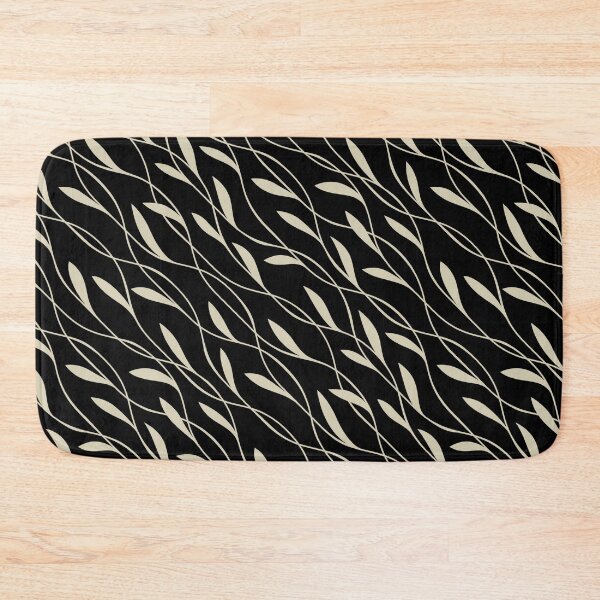 Item preview, Flowing Leaves Pattern in Black and Beige designed and sold by meggydesigns.