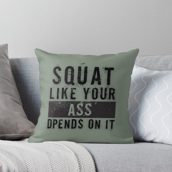 Aperçu de l'œuvre Squat comme si ton cul en dépend noir en détresse créée et vendue par Ensjodesigns.