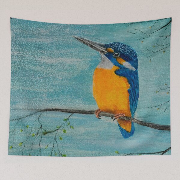 Item preview, Beautiful vibrant colourful Kingfisher  designed and sold by Diane Hunter Art.