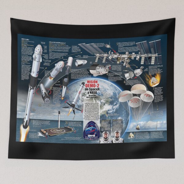 Item preview, Spanish version SpaceX Demo-2 Crew Dragon designed and sold by Tony  Bela.