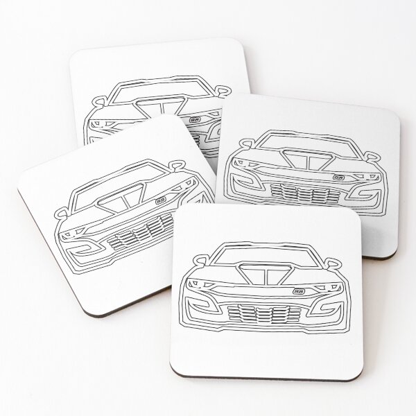 Item preview, 2021 Camaro SS Outline in white designed and sold by FabFreakShop.