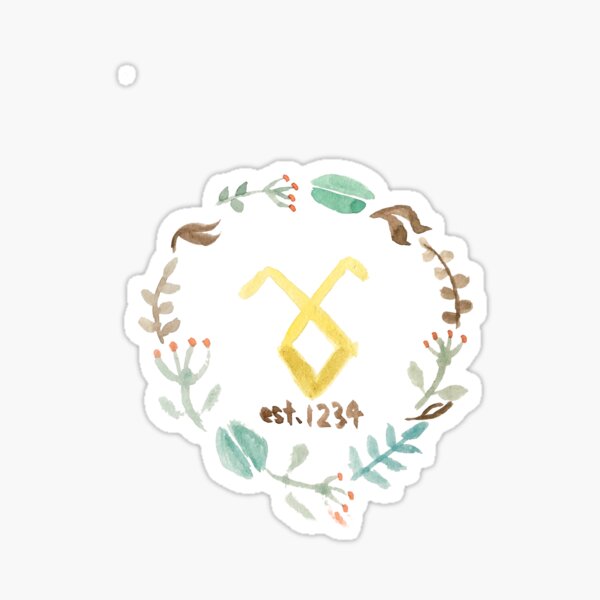 Floral Shadowhunter Logo Sticker
