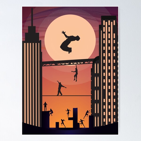 Item preview, Parkour at Dusk designed and sold by Art-For-Now.