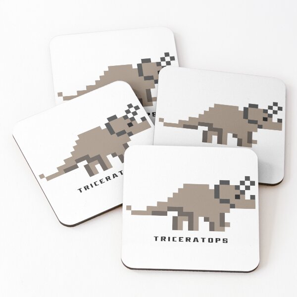 Item preview, Three horn dinosaur pixel art design. designed and sold by CIMANN.