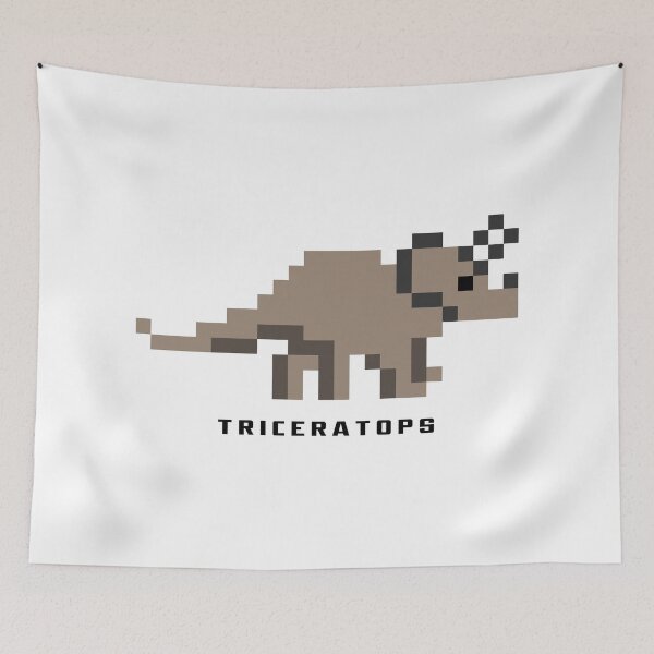 Item preview, Three horn dinosaur pixel art design. designed and sold by CIMANN.