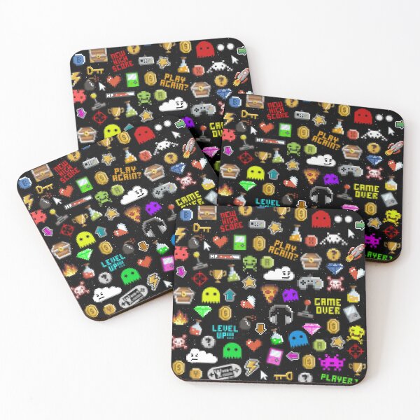 Item preview, Gamer Retro Pixel Video Gaming Icons designed and sold by PY Tees.