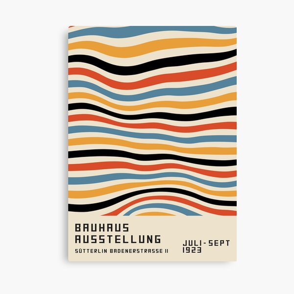 Item preview, Bauhaus homage Modern Gallery Abstract Colorful Stripes Print designed and sold by AtelierDiKoko.