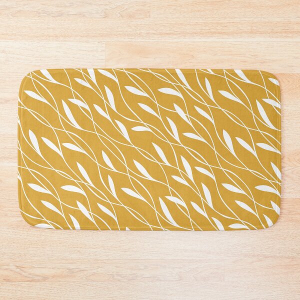 Item preview, Flowing Leaves Pattern Yellow and White designed and sold by meggydesigns.