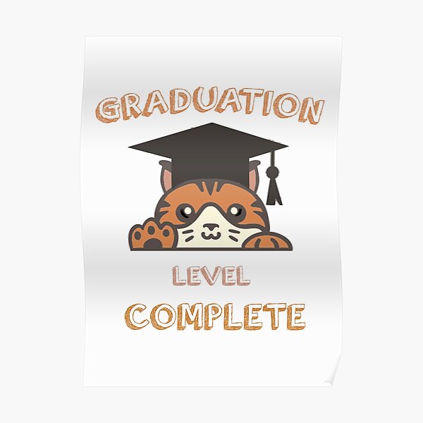 Graduation Hat Posters Redbubble