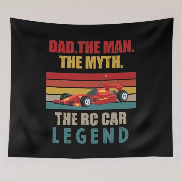 Item preview, Dad the man the myth the rc car legend, vintage red car, rc car racing games competition, remote control cars lover designed and sold by SGS-.