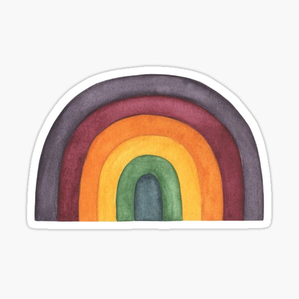 Aperçu de l'œuvre Au-dessus du design arc-en-ciel créée et vendue par TheFoxandOwl.