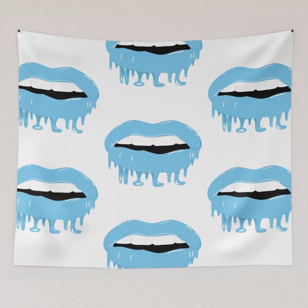 Item preview, blue drippy lips designed and sold by mollsdesignss.