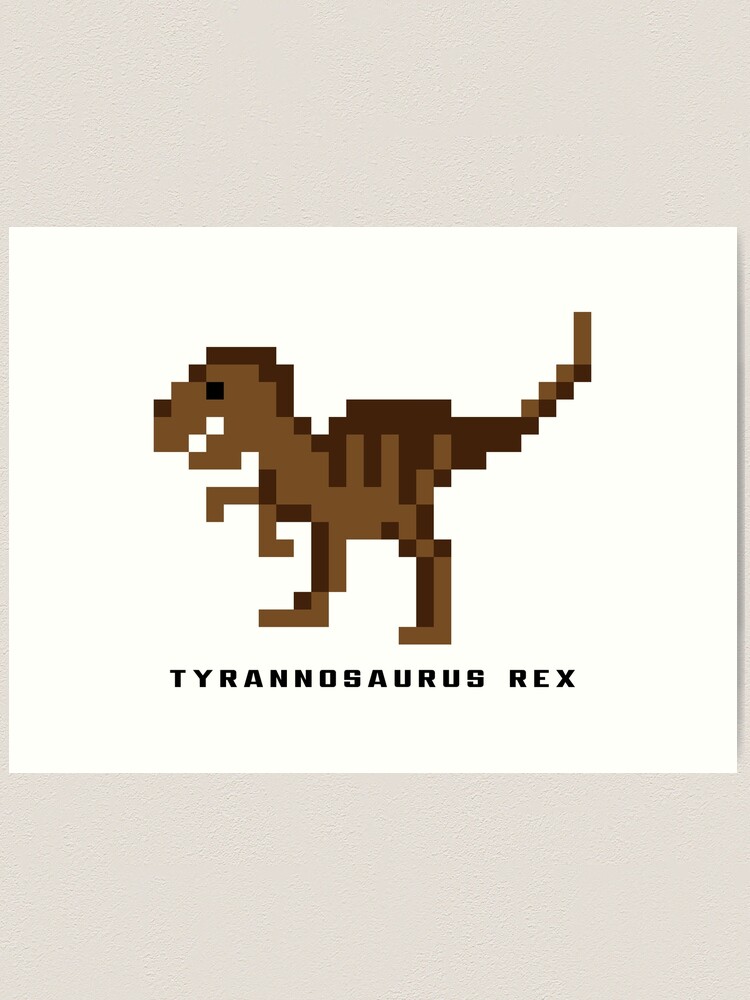 Pixel T-Rex Art Print for Sale by maddreamerr