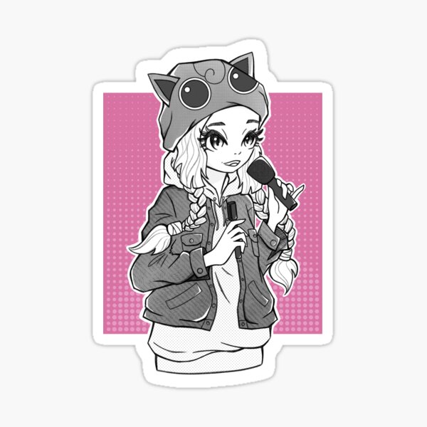 Item preview, Manga Girl in a Funny Beanie designed and sold by MoonbowCollage.