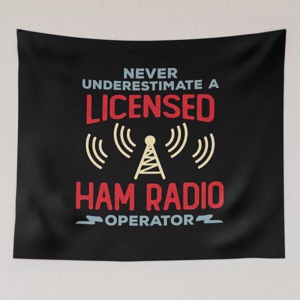 Item preview, Never Underestimate a Licensed Ham Radio Operator designed and sold by wingstar.