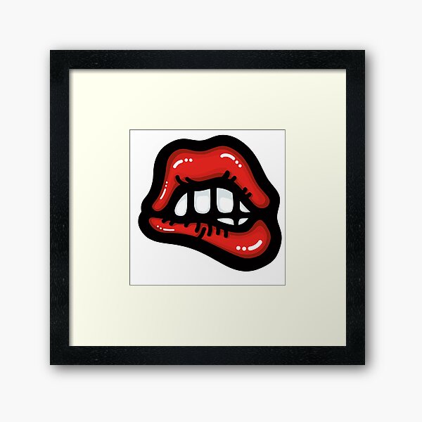 Sexy Red Lips Watercolor ClipArt Graphic by Turtle Rabbit