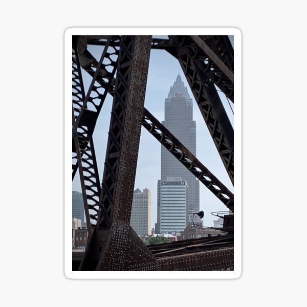 City through the bridge Sticker