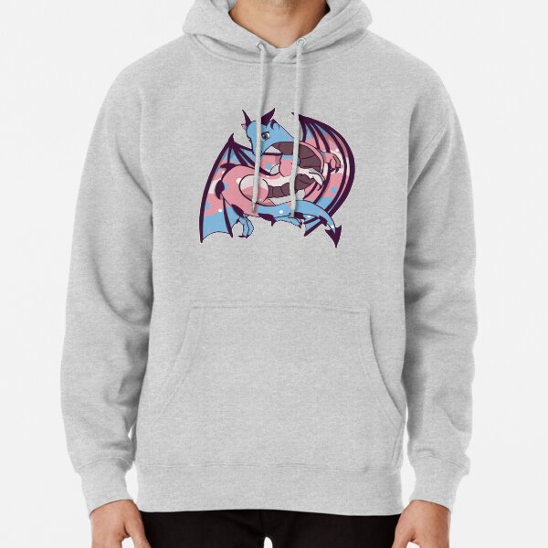 Trans flag dragon Pullover Hoodie