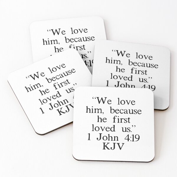 Item preview, 1 John 4:19 KJV designed and sold by IBMClothing.