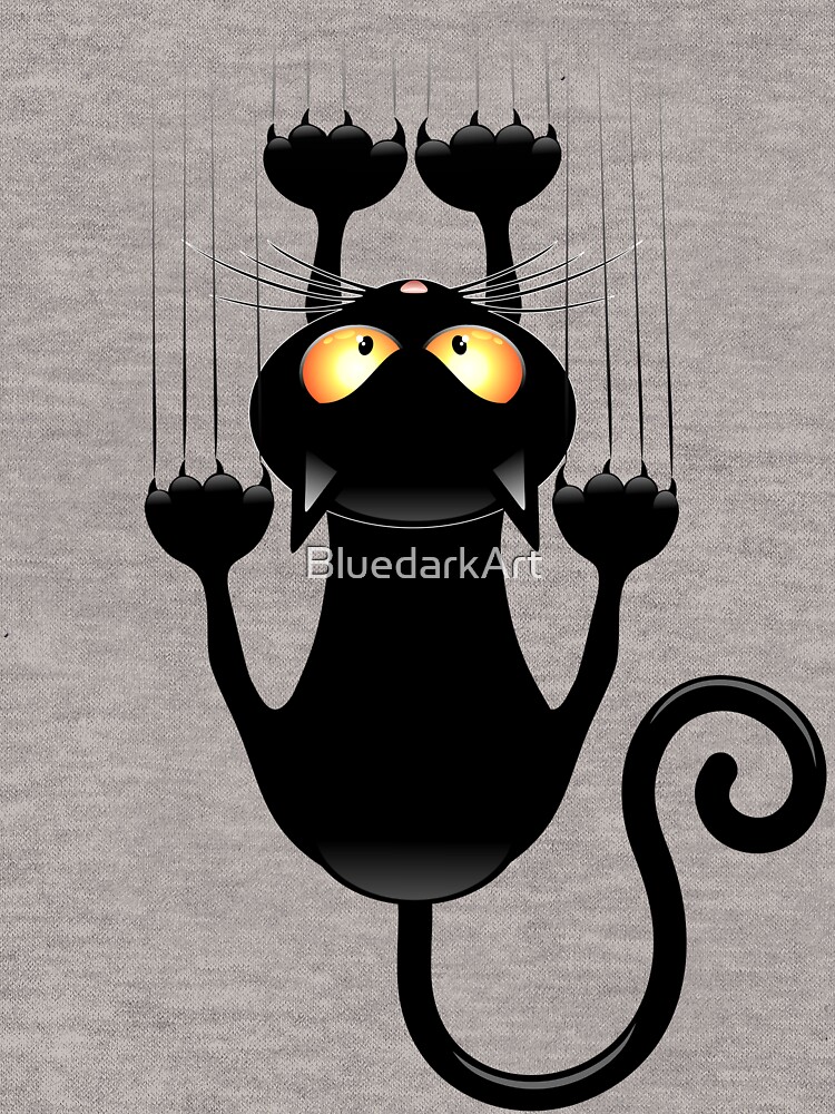 Thumbnail 7 of 7, Essential T-Shirt, Fun Cat Cartoon Scratching Wall designed and sold by BluedarkArt.