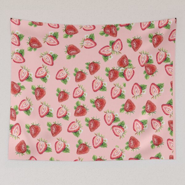 Item preview, Aesthetic strawberry pattern  designed and sold by lucky-fern.
