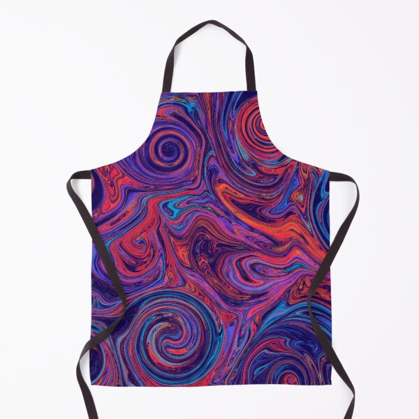 Item preview, Midnight blue and bright red swirls designed and sold by Diane Hunter Art.