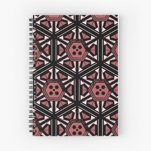 Item preview, Red and Black Geometric Hexagon Pattern, Repeating Shapes designed and sold by Kendall Anderson.