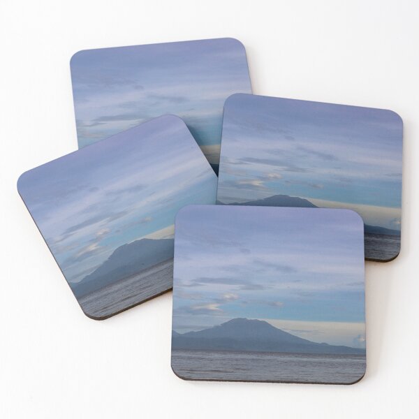 Item preview, Clear Ocean, white sand beach with the view of Mount Batur and Agung Volcano  designed and sold by ExploreYK.