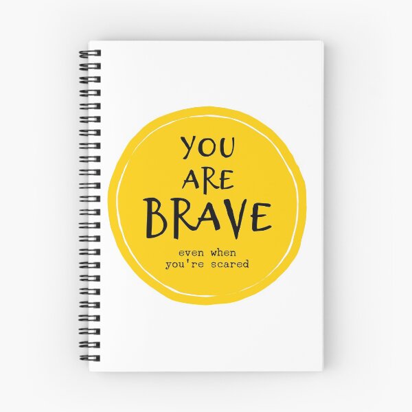 Item preview, You Are Brave YELLOW - even when you're scared - affirmation inspiration designed and sold by thephoenixsoul.