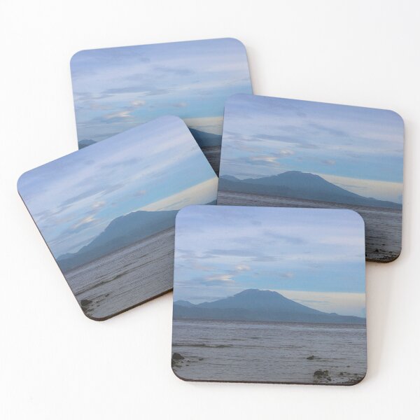 Item preview, Clear Ocean, white sand beach with the view of Mount Batur and Agung Volcano  designed and sold by ExploreYK.