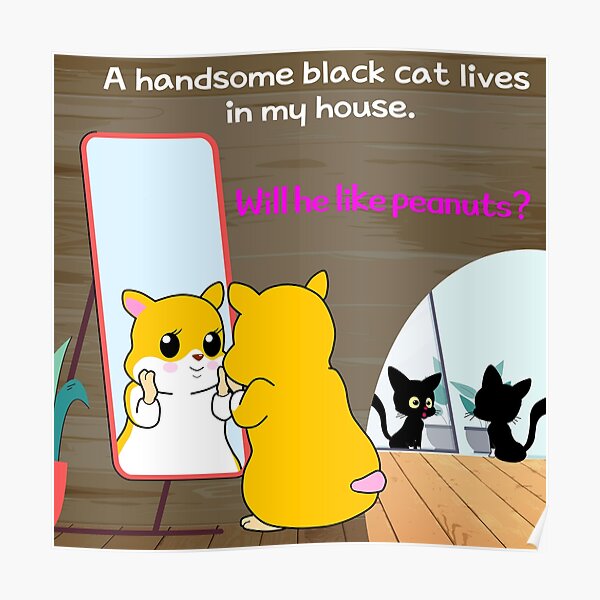 "Boots the Cat mirror part 2." Poster for Sale by JOEMDESIGN Redbubble